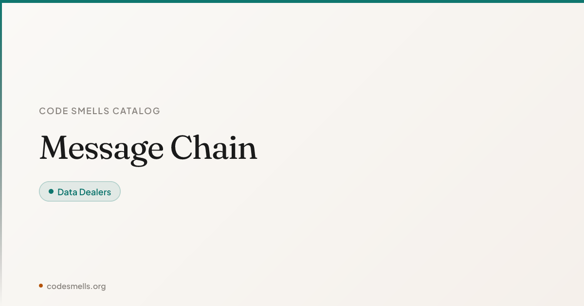Messale Chain Message Chain — Code Smells Catalog
